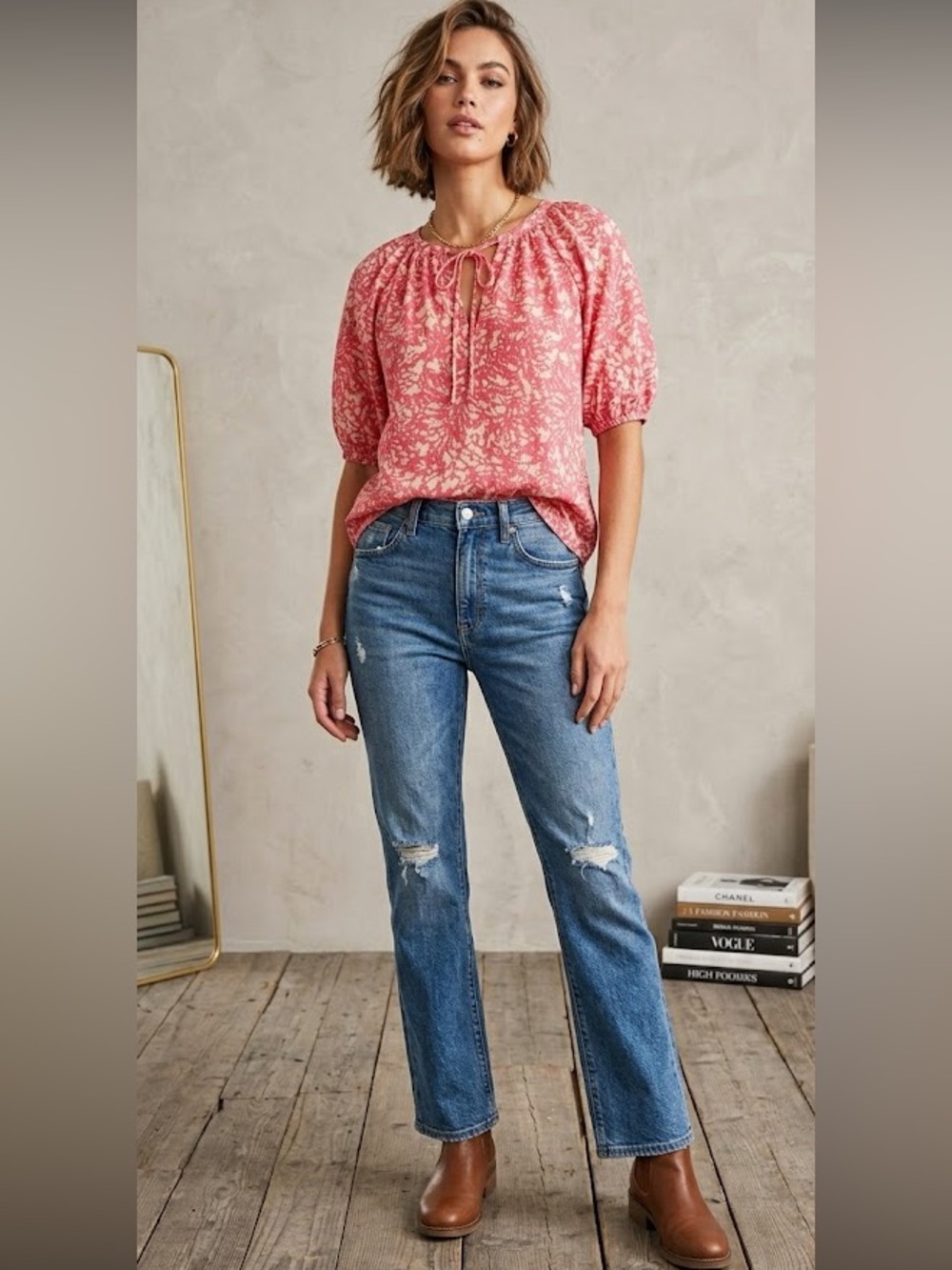 House of Harlow 1960 Martine Puff Sleeve Top
